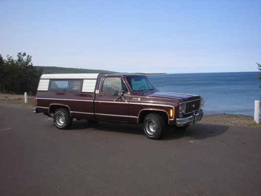 77 Chev on Lake Superior shore4 frt quarter (Medium).JPG