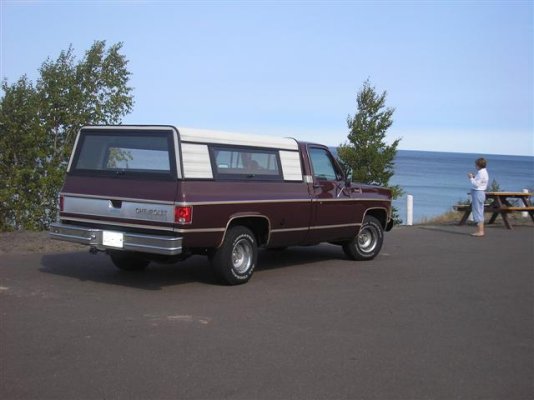 77 Chev on Lake Superior shore3 rear quarter (Small).JPG