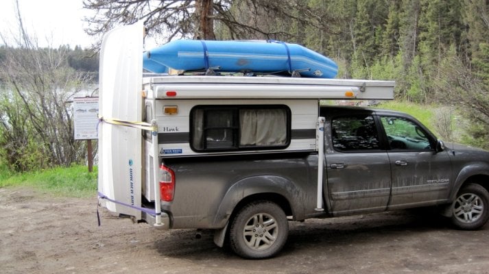 boat on the back of the camper.jpg