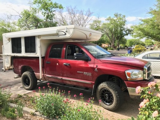 truck with rock sliders and jack installed.JPG