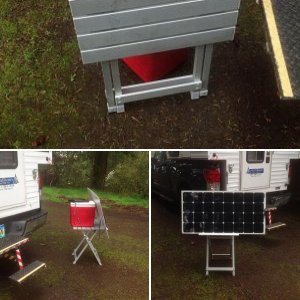 Portable solar panel setup