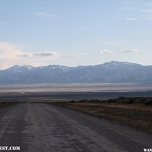 Looking West at the Warner Mountains