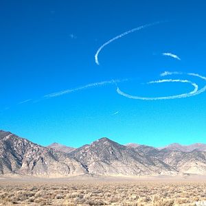 Alien Contrails over Toiyabes