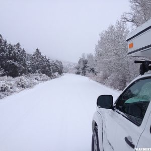 Wheeler Peak Drive near Lower Lehman campground in winter
