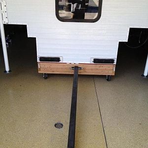 FWC Grandy Dolly and Tow bar for garage storage