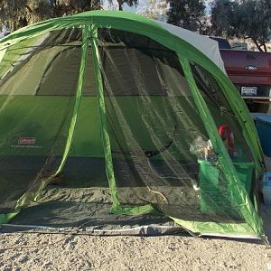 Tent at Lake cahuilla