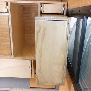 Wave 3 pullout drawer with drawer slides on back