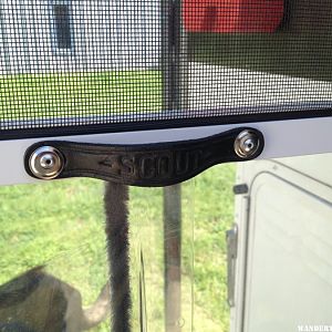 interior grab handle for the screen door