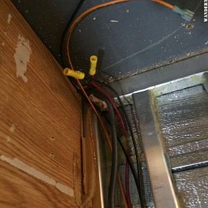 close up of wiring in corner