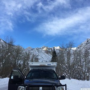 camping near June Lake for Ice Climbing