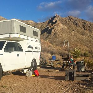 Set Up In The Franklin mountains outside Of El Paso TX