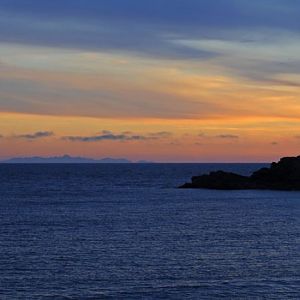 Inky Blue Sea Sunset