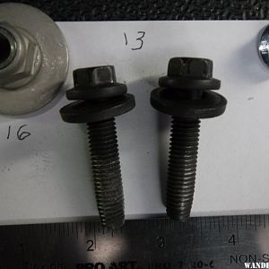 Bolts and nuts from the single seat