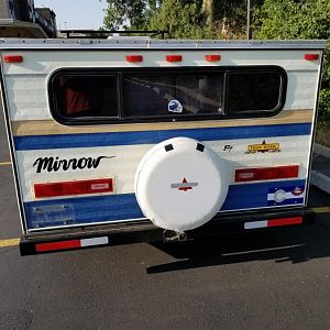 rear shot of custom bumper and rear tire mount