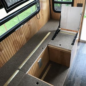 Dinette with seat back