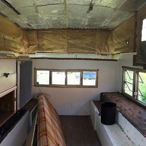 Pano of camper interior.