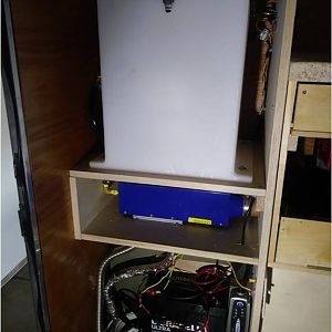 Battery and furnace installed