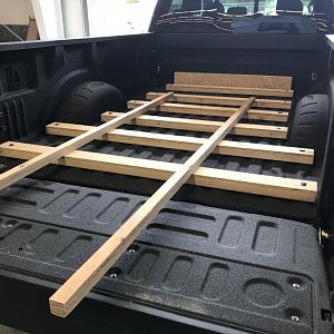 Truck bed support for Alaska Camper