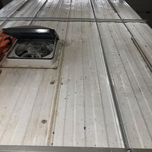 dirty roof with rack built