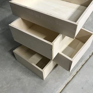 Completed drawer boxes