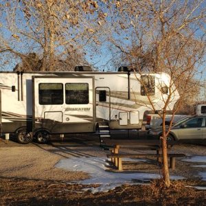 First camping trip with the 349M, Dec 2020 @ Boyd Lake, CO