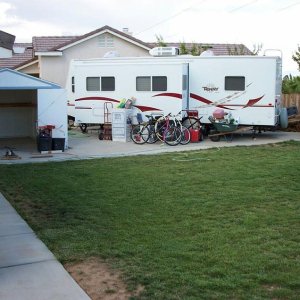 Prowler as a hotel in our back yard for family friends til they were able to buy a house