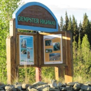 Starting point of the Dempster to Inuvik 710 km one way.