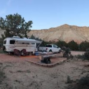 Campsite near dusk, Kodachrome Basin SP, UT