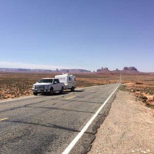 Highway 163, Monument Valley. Near the famous running scene in the movie 'Forrest Gump'.