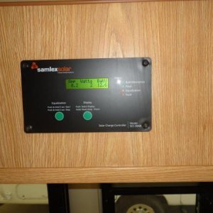 Samlex Solar SCC-30AB controller
150 w. panel on roof.