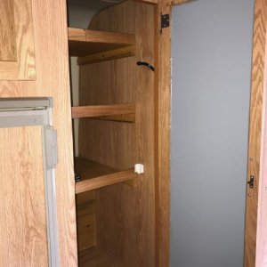 Closet with removable shelves