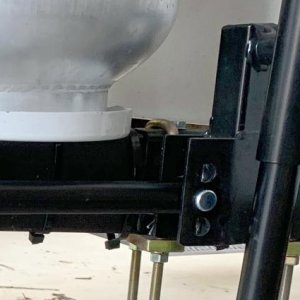 Clearance between Hensley hitch bracket and propane tank tray