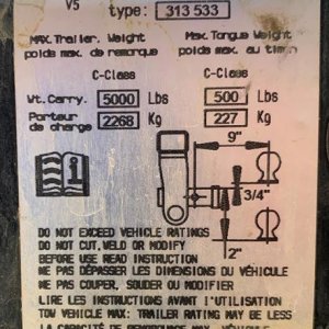 2020 Sprinter tow bar label IMG 3447