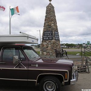 The geographic center of North America in Rugby ND