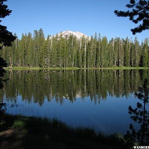 Summit Lake with Mt. Lassen in the background.