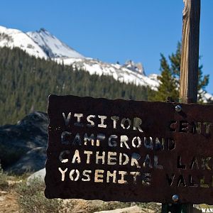 Trail Sign Tuolumne Meadows