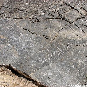 Pictographs in Titus canyon