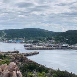 Our next week was in LaScie, this is the view of the harbour from our campsite