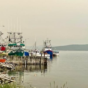 Our first view of York Harbour a small fishing village outside of Blow Me Down Provincial park, our home for the next week.