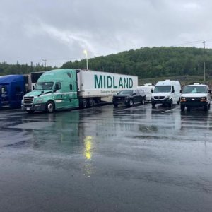 Our first night on the road we pulled into a truck stop. It is common in the Maritimes for RV’s to spend a night there, no charge. Some offer RV dump 