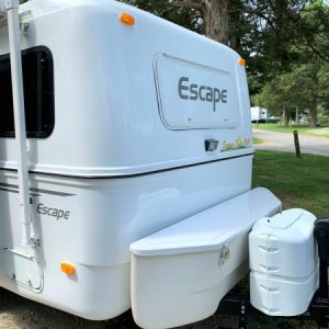 Front Storage Bin and Propane Tanks