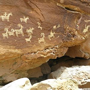 Petroglyphs in Arches National Park