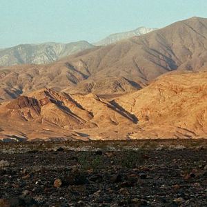 Sunrise: Telescope Peak and the Panamint Foothills from Trail Cyn Road.