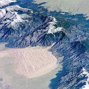 View of Great Sand Dunes from space