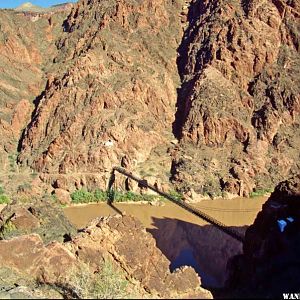 Foot-bridge over the Colorado at the bottom of the South Kaibab