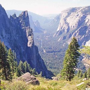 View halfway up the Four Mile Trail