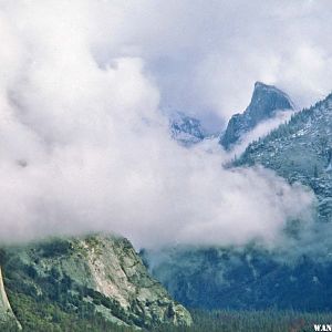 El Capitan with clearing storm