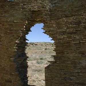 View of Penasco Blanco through doorway