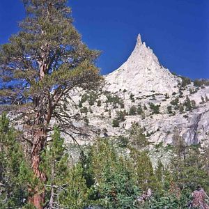 One of the many granite peaks in Tuolumne high country