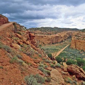 Storm moving in--Burr Trail